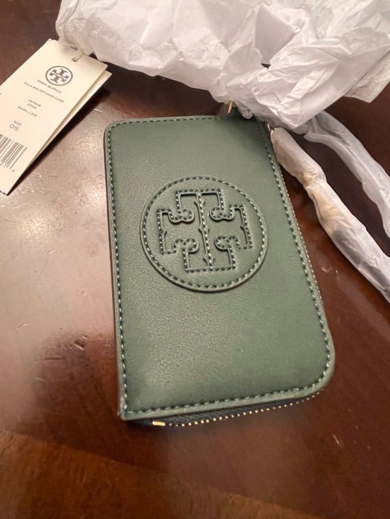 Tory Burch Handbags - 💚✨ NWT Tory Burch Ella Bio Zip Card Case – Basil Green 🌿 Gold Hardware💚✨